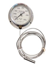 Trerice F-450 Remote Dial Thermometer 4  Face 5  Capillary 200-450 F Industrial