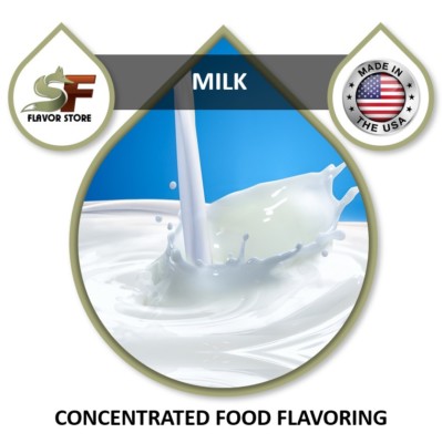 Milk Food Flavor Drops Flavoring Concentrate - 1oz/30ml - SageFox - FL085