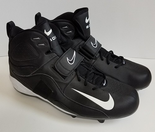Para hombres Nike Air Zoom Boss Shark Medio Negro Botines De Fútbol Negros  Blancos Zapatos | eBay