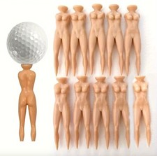 Golf Tees Nudi-Tee, Nude Tease, Naked Lady Golf Tees 3 Inch Plastic 10 Pack