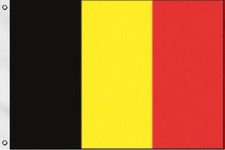 DRAPEAUX DE LA BELGIQUE 150x90CM  FLAGS BELGE AVEC OEILLETS BELGIUM