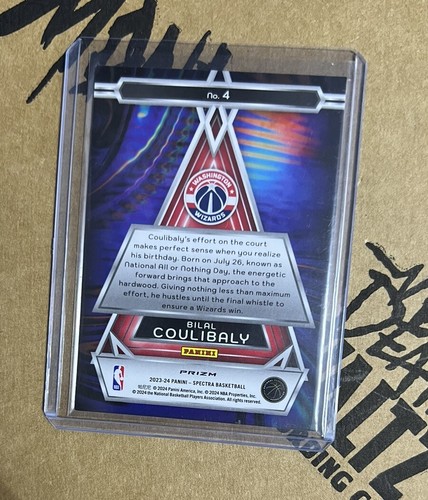 2023-24 Panini Spectra Bilal Coulibaly Rookie Full Capacity CASE HIT SSP Wizards - Bild 2 von 2