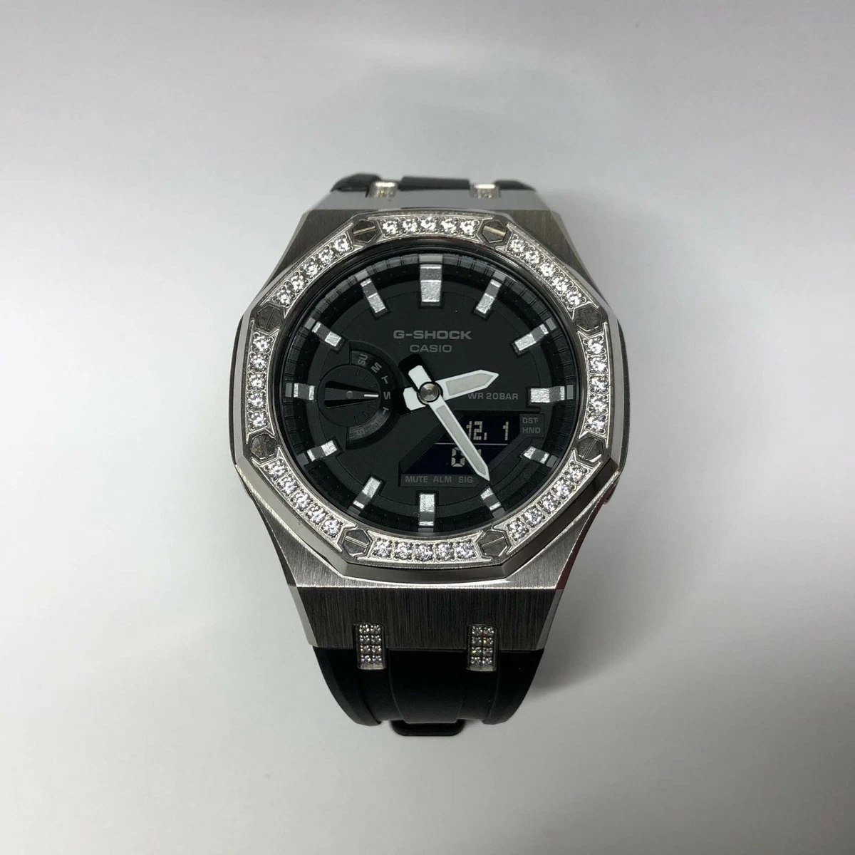 G-shock GA-2100-1A Custom Casi Oak Crystal Silver