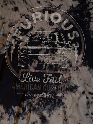 Affliction Fast And Furious Brown/Black Tie Dye XL Men s T Shirt Clothing Top