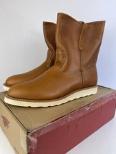 RED WING 866 PECOS Traction Tred 9” Pull On Leather Work Boots Mens 13 D