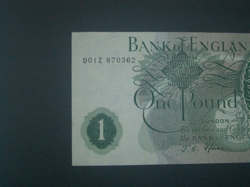 ** D01Z 'EF' £1 * British** Fforde 1967 Banknote****** - Picture 3 of 4