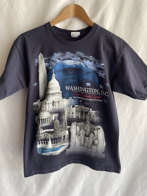 Smithsonian Institution One Nation Capital Mens Shirt Size Medium Huge Graphics