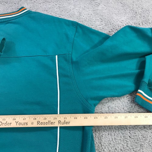 Vintage Miami Dolphins Sweater Mens Large NFL Embroidered Sweatshirt Lee Sports - Picture 10 of 13