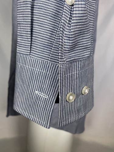 HUGO BOSS Houndstooth Slim Fit Stretch Linen Dress Shirt Men's 39 15.5 NWT - Picture 7 of 15