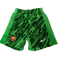 Nike FC Barcelona Stadium Goalkeeper Shorts Mens S FN8860-329 Green Spark