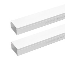 Canalina rigida passacavi 40x25mm 2 metri adesiva e avvitabile bianca Aigostar