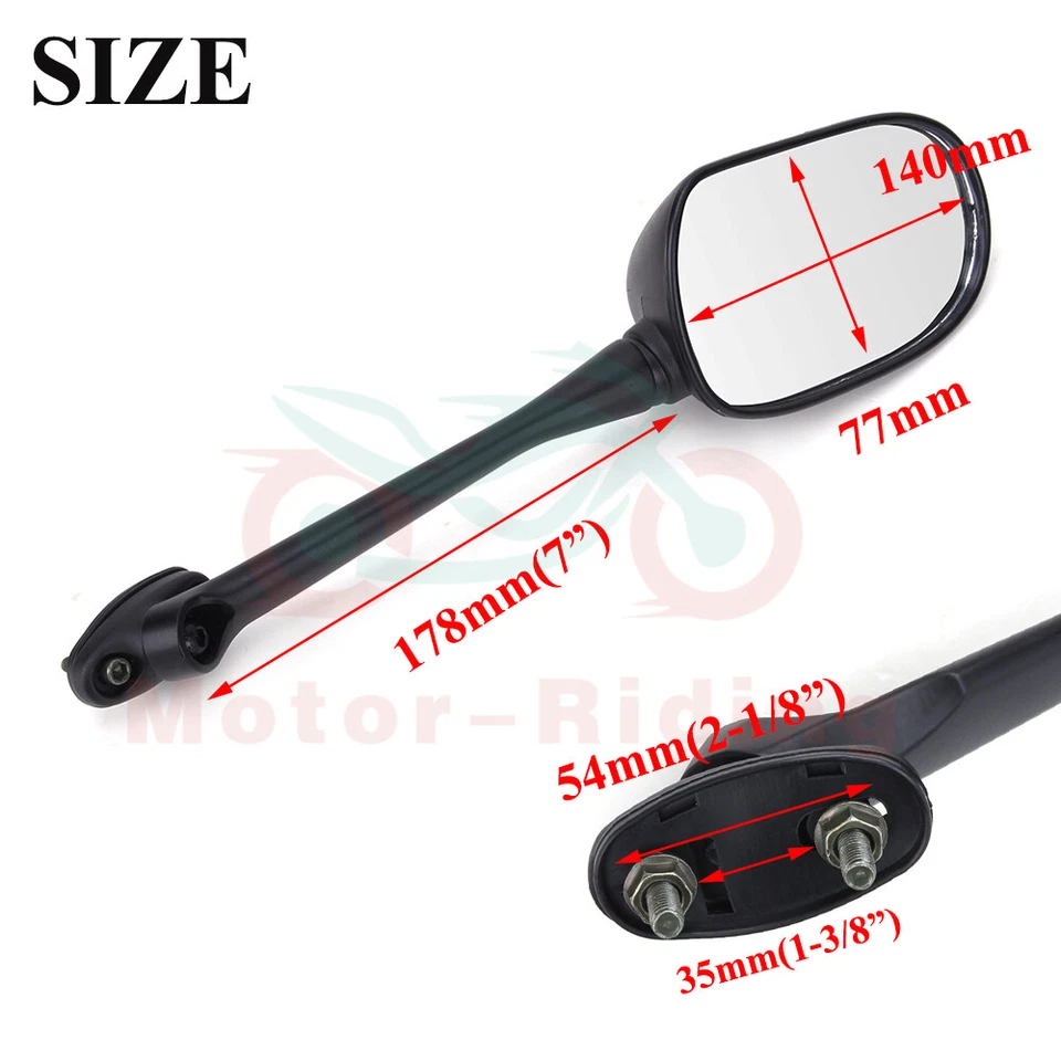 Espejos retrovisores de motocicleta para Honda CBR250R 2011-2013 CBR500R 2012-2014 CBR300R 2015 A Foto 3 de 4