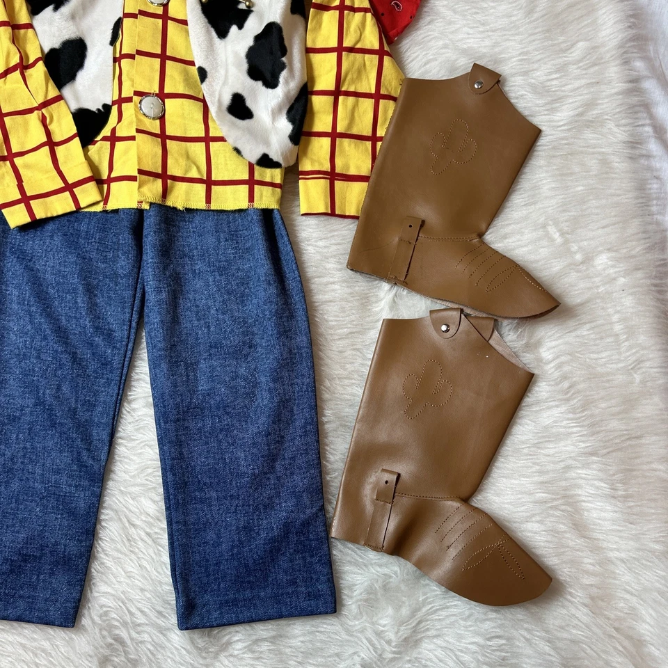 Disney Store Toy Story Woody Costume Youth Size 6~Shirt, Vest, Pants, Badge,Boot - Image 2 of 4
