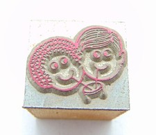 Printing Letterpress Printers Block Kids Drinking From Same Cup 