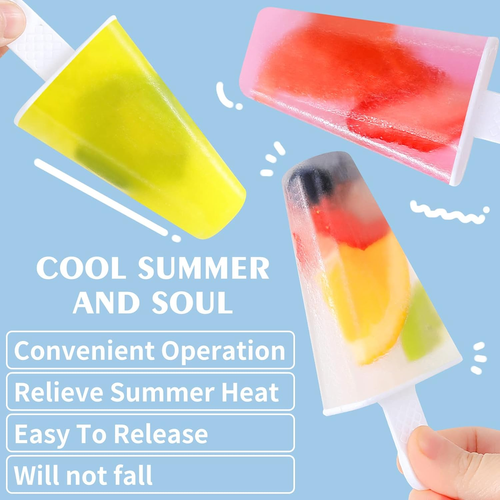 Popsicle Molds Silicone Ice Pop Molds,Bpa Free Popsicle Reusable Easy Release - Picture 3 of 12