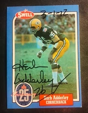 Green Bay Packers HERB ADDERLEY Super Bowl I II auto autograph signed 1988 SWELL