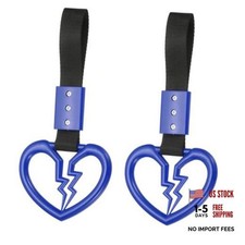 2Pcs Broken Heart Shaped Car Handle Straps, Car Hanging Accessories Bumper