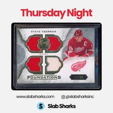 2015 UPPER DECK THE CUP #CF-SY STEVE YZERMAN FOUNDATIONS QUAD JERSEY /75
