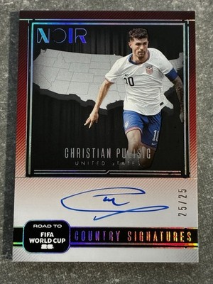 CHRISTIAN PULISIC 2025-26 Panini Noir FIFA World Cup Country Auto Autograph /25