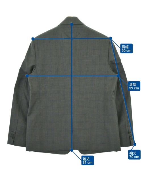 PRADA Tailored Jackets Gray(Check Pattern) 48(Approx. L) 2200655472025 image 6
