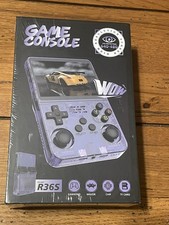 R36S Retro Handheld Game Console Purple 64GB, Over 15,000 Games