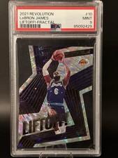Panini 2021-22 Revolution Liftoff! LeBron James #10 Fractal PSA 9 Lakers