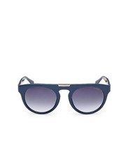 GUESS GU00275 Round Full Rim Sunglasses Blue Frame Gray Gradient Lens 145mm