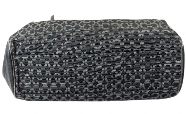 Coach Madison Madeline Black Monogram Canvas Satchel Bag image 6