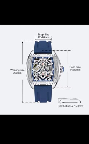 MEGIR Sport Mechanical Movement Wristwatch for Men Luxury Silicone Stras - Picture 4 of 11