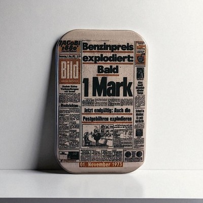 Bild-Zeitung 01.11.1973 Motiv | Kühlschrankmagnet | NEU | Retro Artikel