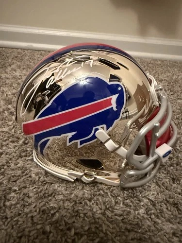 Josh Allen Buffalo Bills Chrome Helmet Autographed Beckett Authenticated