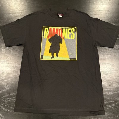 Vintage Ramones Pleasant Dreams T Shirt L Black Comic Detective 1234 tag 