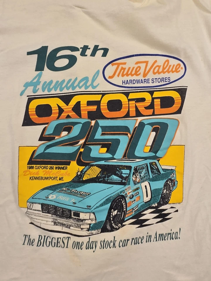 Camisa de coche Oxford 250 True Value Stock vintage para hombre mediana hecha en EE. UU. 1988 años 80 Foto 2 de 4