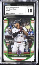Topps 2023 Tribute #55 Ketel Marte Green CGC 10