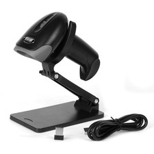 1D 2D QR Code Barcode Scanner Foldable Stand 2.4G Wireless USB Wired