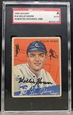 Willie Kamm (INDIANS) signed 1934 Goudey autographed card-SGC slabbed