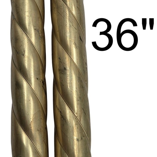 Twisted Rope Brass Tubing Pipe Pole Sleeve 36" Long x 1" - Lot of 2