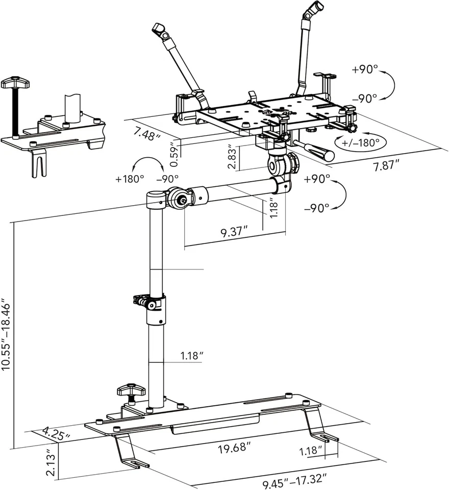 Mount-It! Universal Vehicle Laptop Mount for Cars, Trucks & Vans – No-Drill Inst - Image 4 of 4