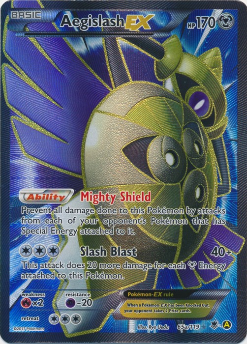 1x Aegislash-EX (Alt Art) - 65a/119 - Premium Trainer's XY Collection Moderately