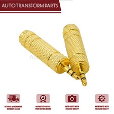 2x Stereo Headphone Audio Adapter 6.35mm 1/4" Female To 3.5mm 1/8" Male Jack
