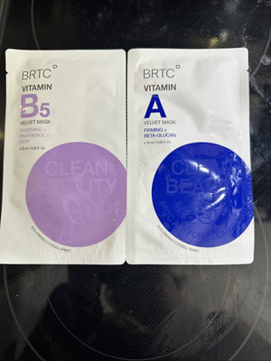 BRTC Vitamin B5 Velvet Mask Soothing & Vitamin A Velvet Mask Firming  Duo