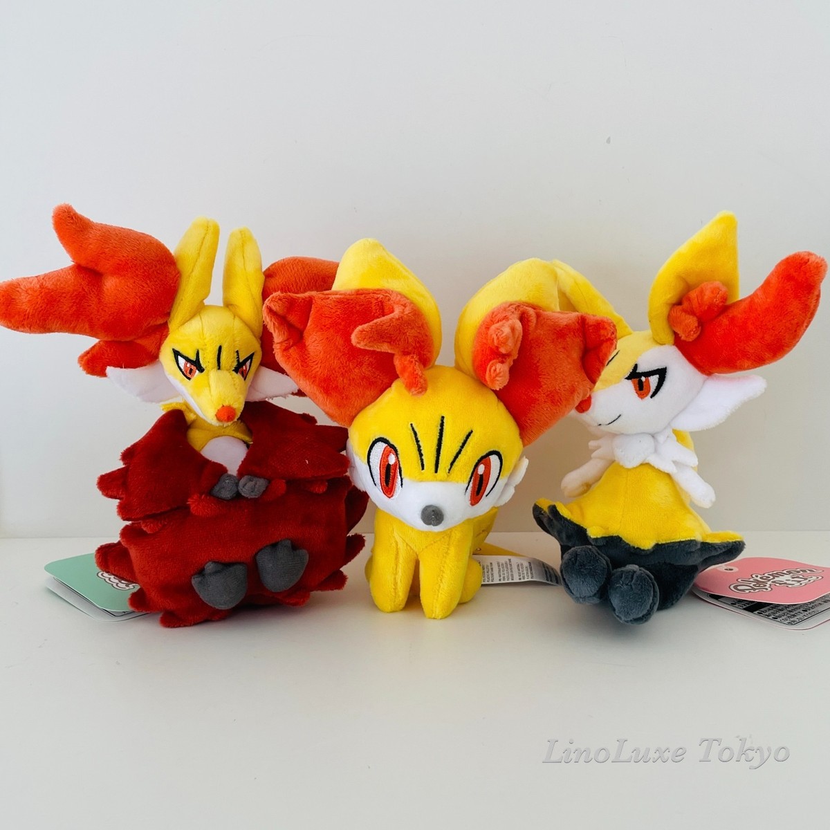Pokemon Sitting Cuties Plush Fennekin Braixen Delphox Stuffed Toy