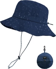 Quick Dry Waterproof Packable Bucket Hat for Women Men Outdoor Sun Hats with Det