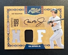 Cal Ripken Jr 2008 Prime Cuts HOF 3 Color Triple Patch Auto *2/5* Autograph SP