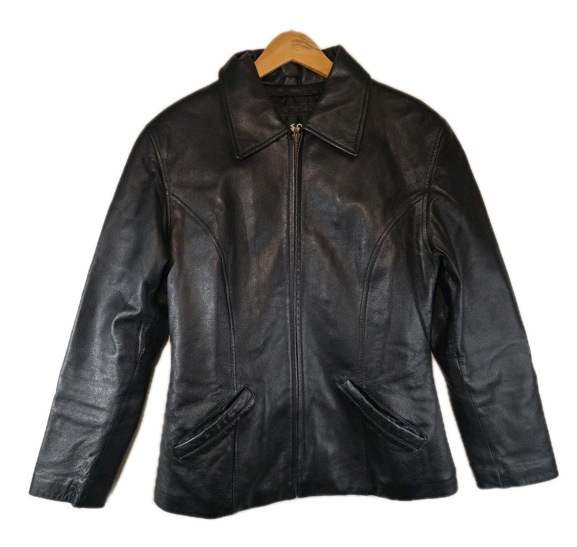 Wilsons Leather Vintage Black Genuine Leather Jacket Women’s L Thinsulate