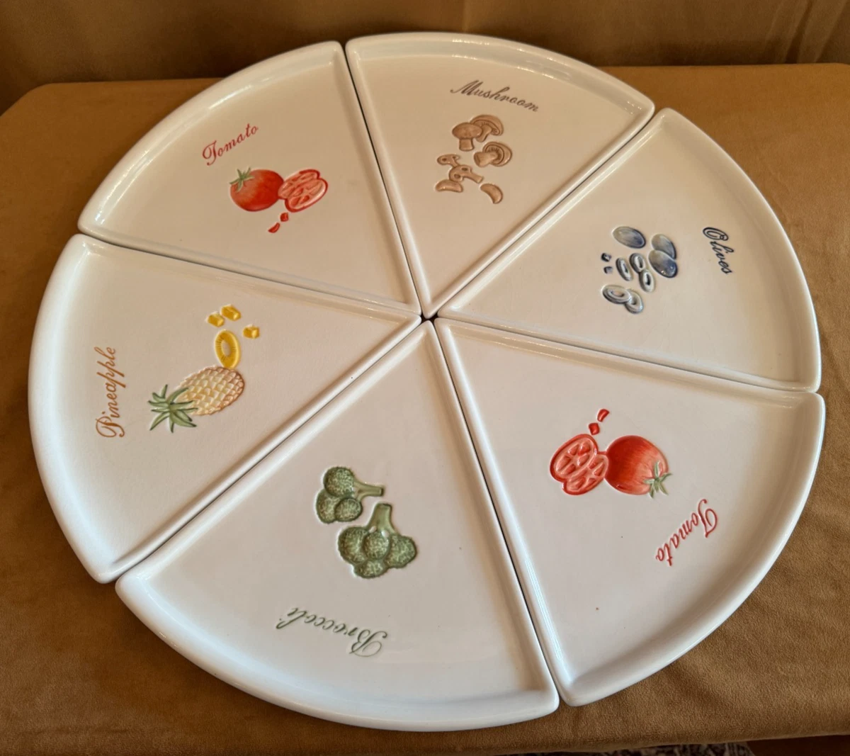 nopioヴィンテージ陶器Pizza Appetizerプレート3枚セット nopioヴィンテージ陶器Pizza Appetizerプレート3枚セット Vintage