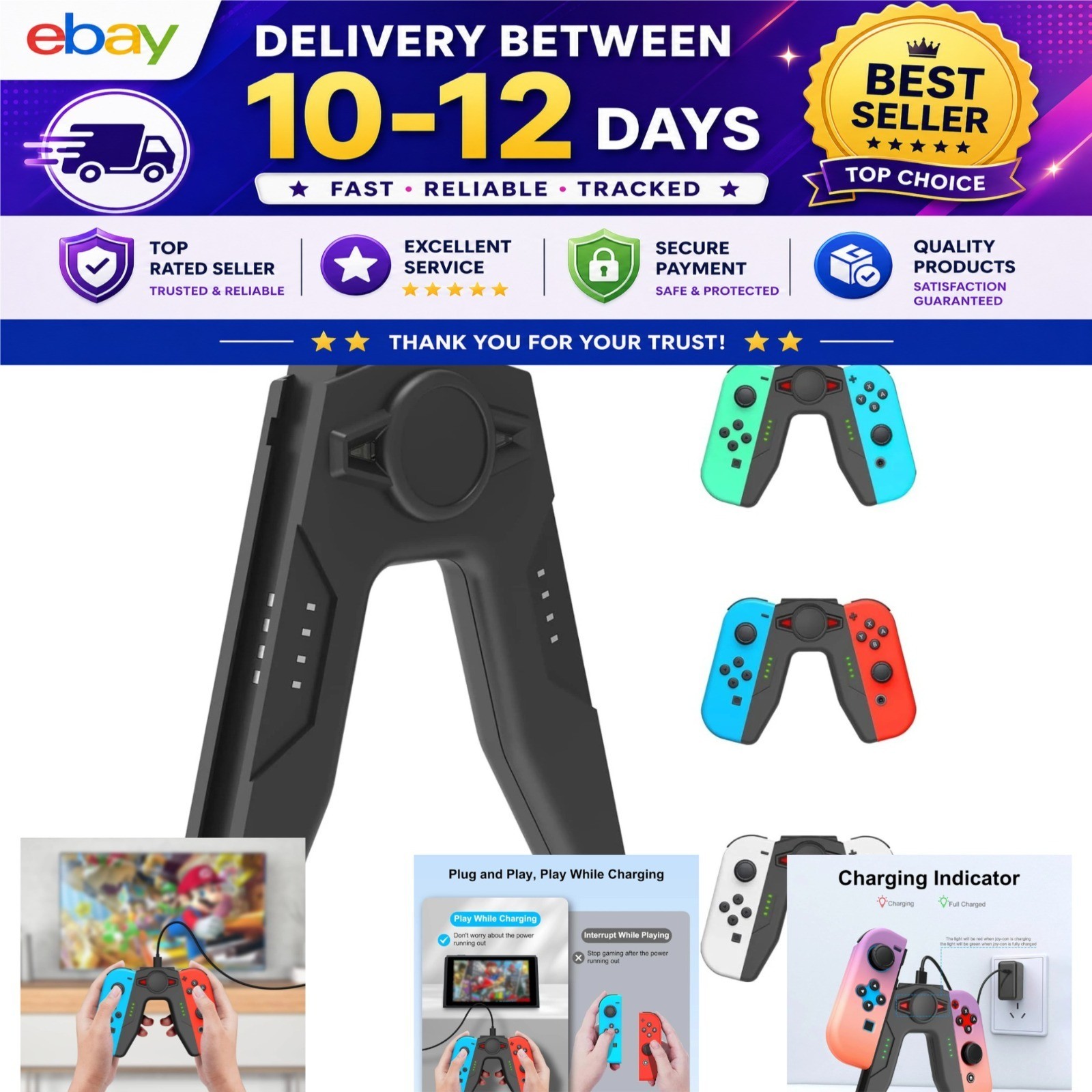 Dock di Ricarica Joy-Con Nintendo Switch GAMINJA NS062