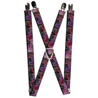 `Suspenders - 1.0`` - Portland Vivid Skyline Cosmic Roses` (Us Import) ACC NEU