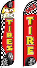 2 Pack 12 Feet Tire Sale King Flags New And Use Tires Shop Feather Flags For Bus