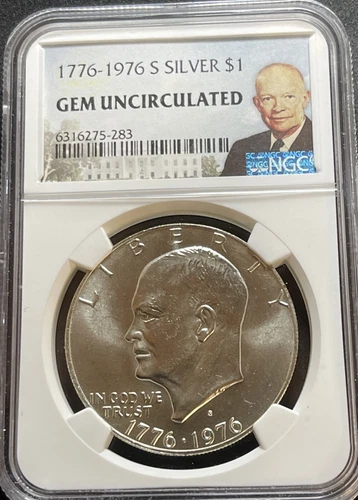 1776-1976 S Silver Eisenhower Dollar Bicentennial NGC GEM UNCIRCULATED $1